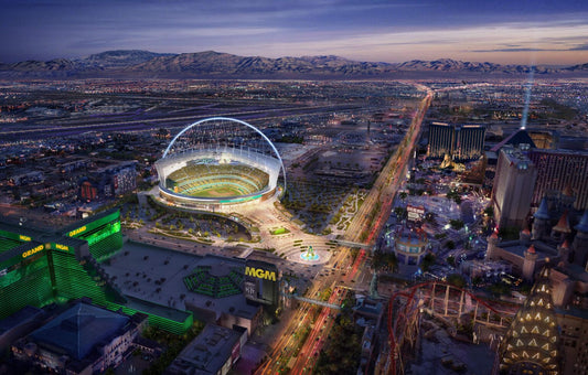render of new Las Vegas Athletics stadium set to open in 2028