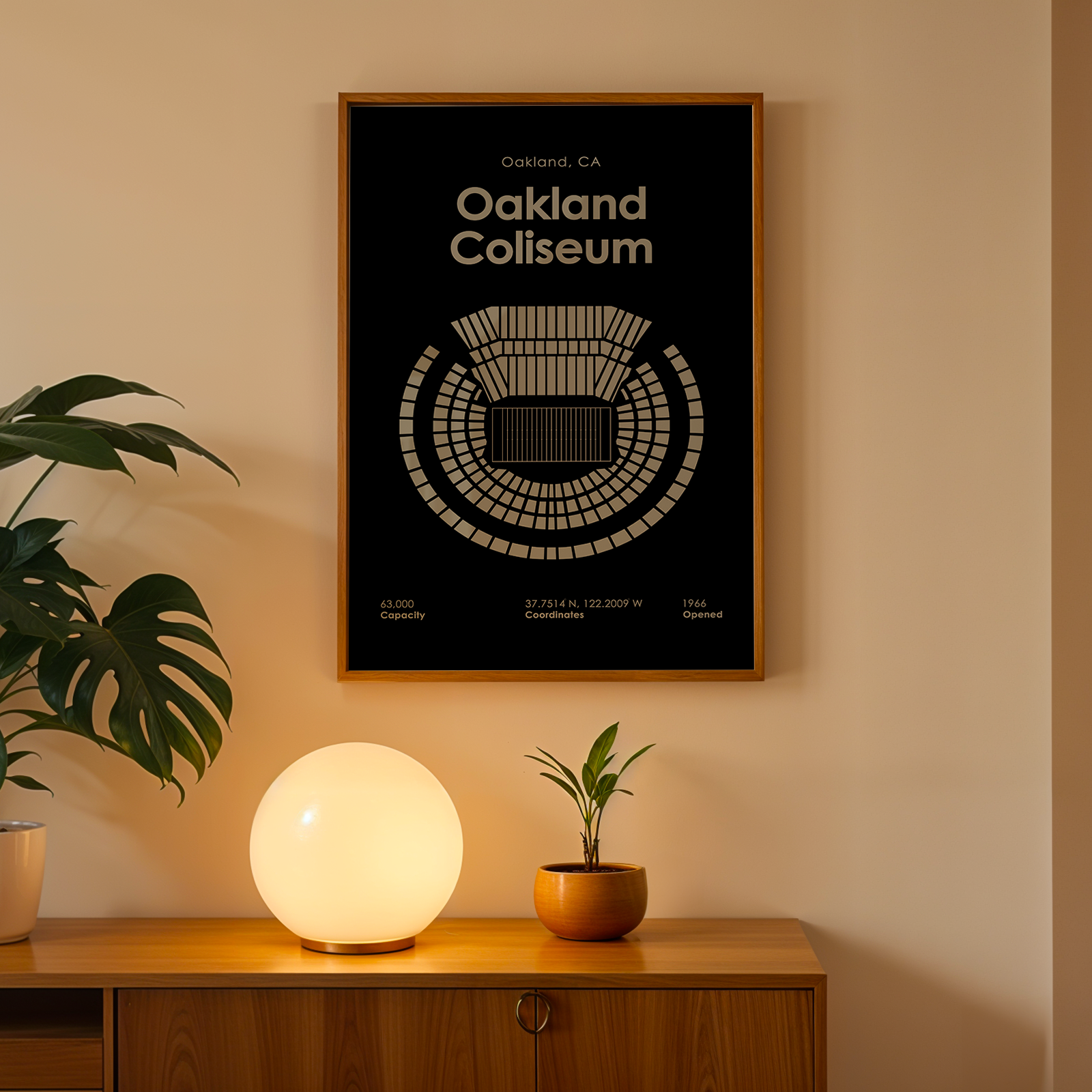Oakland Coliseum Bold Football