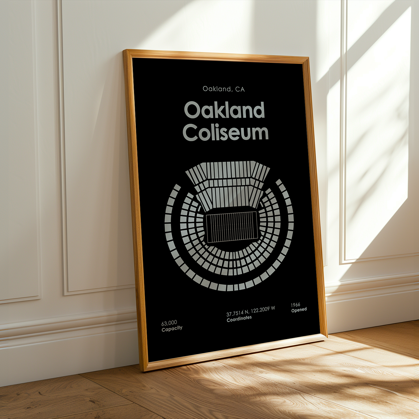 Oakland Coliseum Bold Football